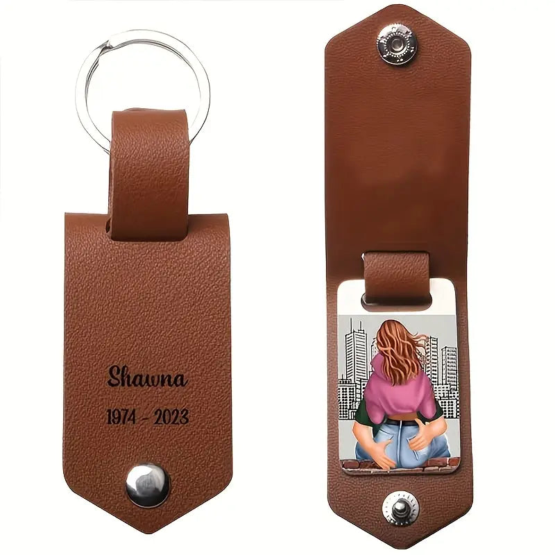 Photo Leather Keychain