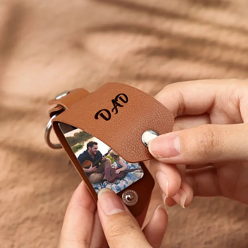 Photo Leather Keychain